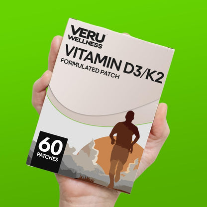 Veru Wellness D3/K2 Essential Patch – Bariatrische Unterstützung mit Vitamin D3 und K2 (60 Pflaster)