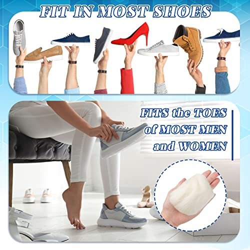 Minatee 8 Stück Schafwolle für Zehen – Weiche Fußpolster, Zehenspreizer, Hornhautentferner, Ballenpolster, Blasenschutz, Hühneraugen-Pads für Schuhe oder Füße, 10,6 g