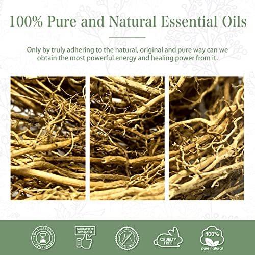 Vetiver 100ml Ätherisches Öl – PHATOIL Reines Aromatherapieöl für Diffuser, Luftbefeuchter, DIY Seife, Kerzen, Badebomben