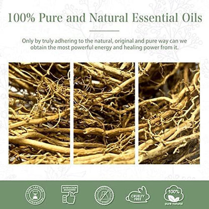 Vetiver 100ml Ätherisches Öl – PHATOIL Reines Aromatherapieöl für Diffuser, Luftbefeuchter, DIY Seife, Kerzen, Badebomben