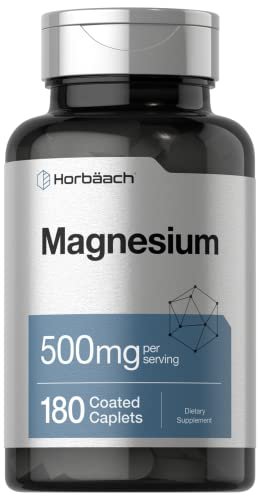 Horbäach Magnesium 500mg | 180 Tabletten | Vegetarisches, Nicht-GVO und Glutenfreies Nahrungsergänzungsmittel