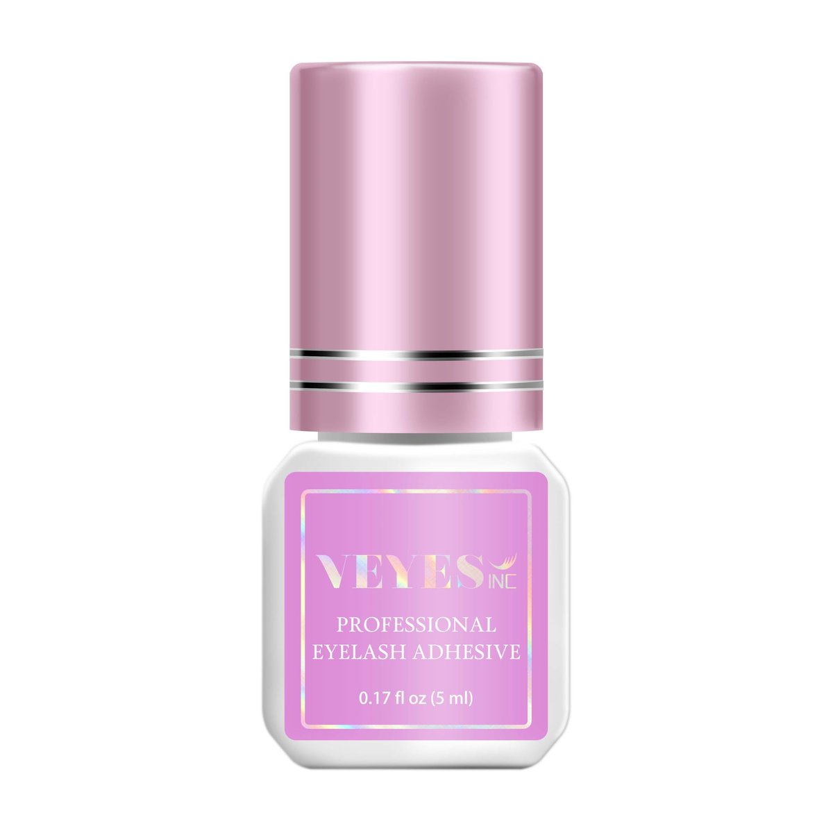 VEYES INC Wimpernverlängerungskleber – 0,5-1 Sek. Trocknungszeit (5 ml) | Schwarzer Kleber für Salonanwendung, bis zu 8 Wochen Halt