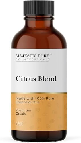 Majestic Pure Zitrus-Ölmischung – 100% rein & natürlich für eine fröhliche, positive Aroma | Pink Grapefruit, Orange, Spearmint, Zitrone für Diffuser & Aromatherapie | 30 ml