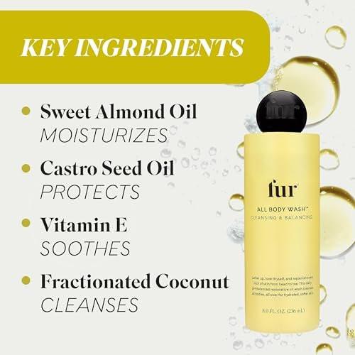 Fur All Body Wash – pH-ausgleichendes Öl-Duschgel für hydratisierte und geschmeidige Haut – 237 ml
