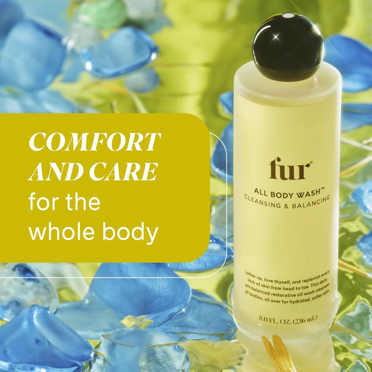 Fur All Body Wash – pH-ausgleichendes Öl-Duschgel für hydratisierte und geschmeidige Haut – 237 ml