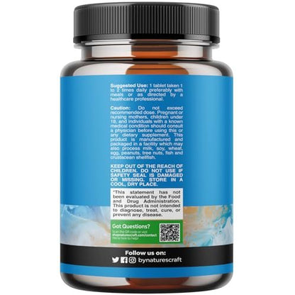 Natures Craft Pflanzensterol-Komplex mit Beta-Sitosterol - 500 mg Beta-Sitosterol, Sterole und Stanole für die Prostata-Unterstützung - Prostata-Gesundheitsergänzung für Männer - 60 Kapseln
