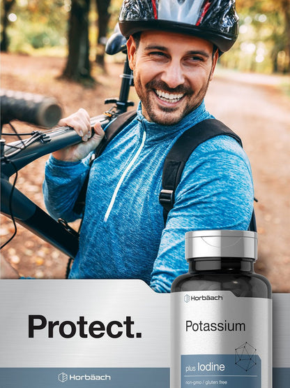 Horbäach Kaliumchlorid Supplement mit Jod – 180 vegetarische Tabletten, Non-GMO & glutenfrei