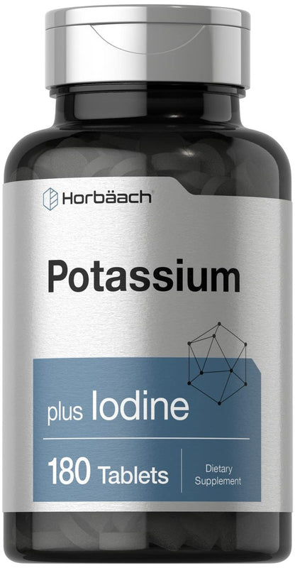 Horbäach Kaliumchlorid Supplement mit Jod – 180 vegetarische Tabletten, Non-GMO & glutenfrei