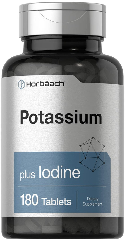 Horbäach Kaliumchlorid Supplement mit Jod – 180 vegetarische Tabletten, Non-GMO & glutenfrei