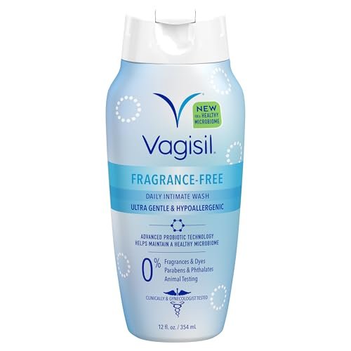 Vagisil Femininwaschmittel für die Intimhygiene, pH-ausgeglichen und gynäkologisch getestet, duftstofffrei, 355 ml (1er-Pack)