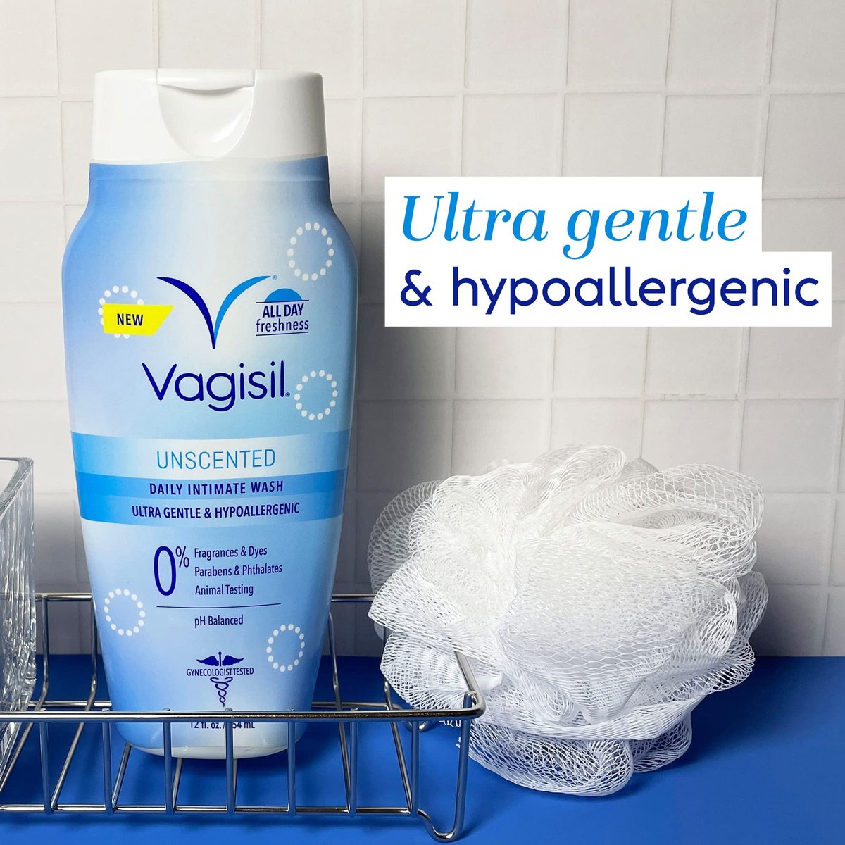Vagisil Femininwaschmittel für die Intimhygiene, pH-ausgeglichen und gynäkologisch getestet, duftstofffrei, 355 ml (1er-Pack)