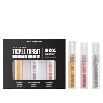 Babe Original Triple Threat Mini Set – Wimpernserum, Augenbrauenserum & Pflege für Wimpern und Brauen