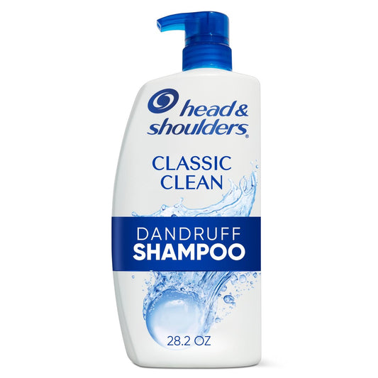 Head & Shoulders Anti-Schuppen Shampoo Classic Clean mit 1% Pyrithion-Zink, feuchtigkeitsspendend, tägliche Anwendung, 28,2 Fl Oz