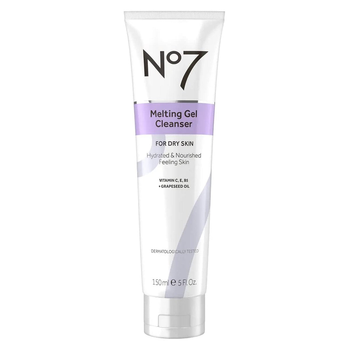 No7 Melting Gel Cleanser – Make-up-Entferner-Balsam mit Vitamin C + Vitamin E – Feuchtigkeitsspendender Gesichtsreiniger für trockene Haut – Hautausgleichender milchiger Reinigungsbalsam (150 ml)
