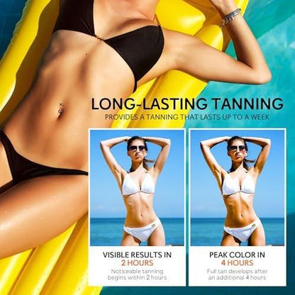 Glossiva Selbstbräuner-Tropfen – Sonnenlose Bräune für einen sonnengeküssten Teint – Beauty Hautselbstbräuner – Allmählicher Glow für Gesicht und Körper – Hält bis zu einer Woche, 30 ml