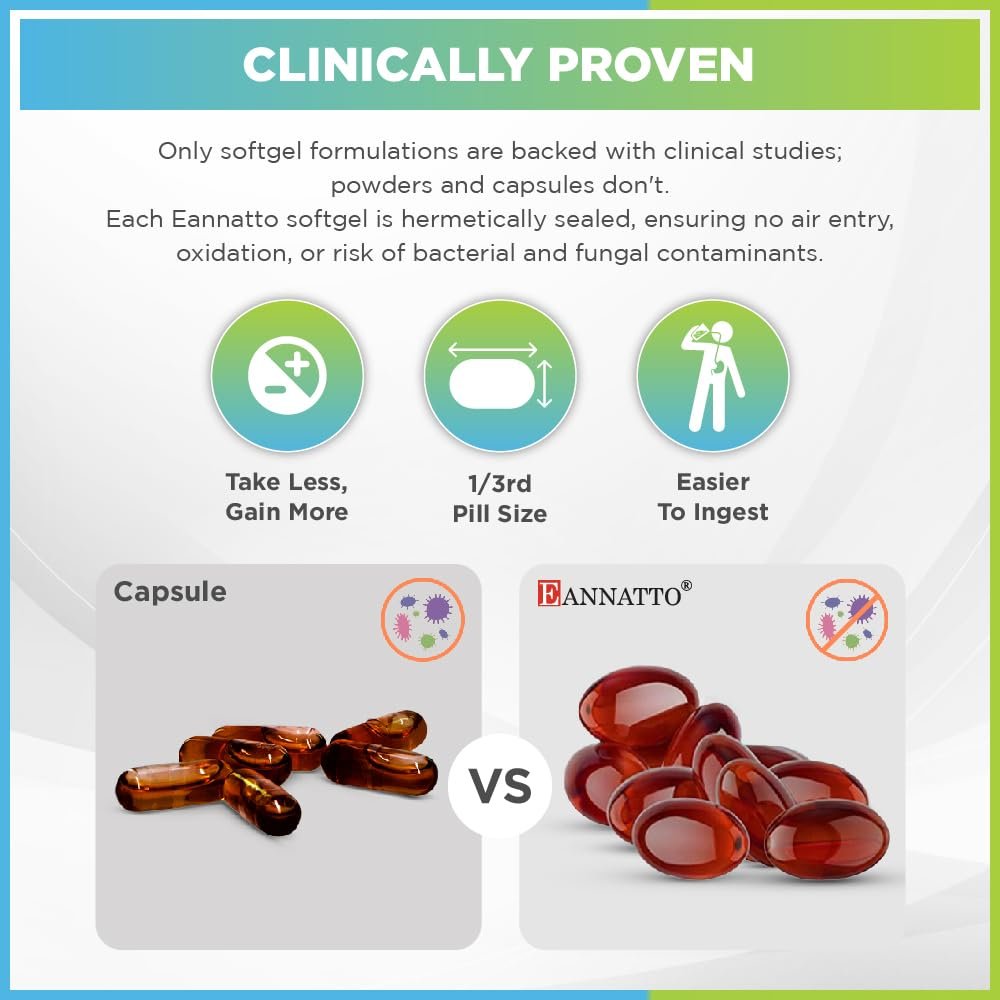 WELLNESS EXTRACT Eannatto Tocotrienole Deltagold Vitamin E Nahrungsergänzungsmittel, Weichkapseln, Tocopherolfrei, Nicht-GVO, Glutenfrei & Antioxidans (50 mg, 30 Weichkapseln)