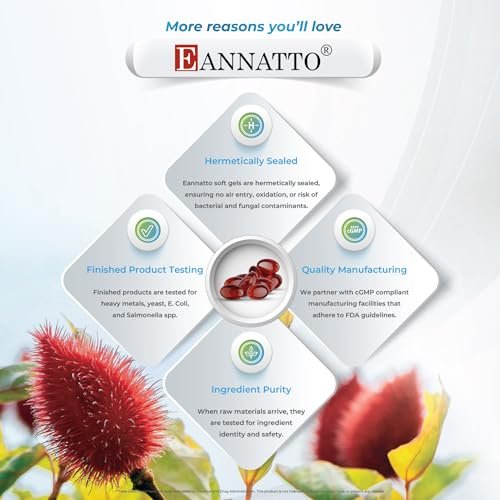 WELLNESS EXTRACT Eannatto Tocotrienole Deltagold Vitamin E Nahrungsergänzungsmittel, Weichkapseln, Tocopherolfrei, Nicht-GVO, Glutenfrei & Antioxidans (50 mg, 30 Weichkapseln)