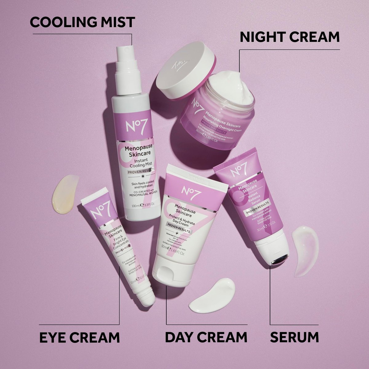 No7 Menopause Skincare Firm & Bright Eye Concentrate – Revitalisierende Augencreme gegen dunkle Ringe, Fältchen & Tränensäcke – Erfrischender Kühlroller für müde Augen (15 ml)