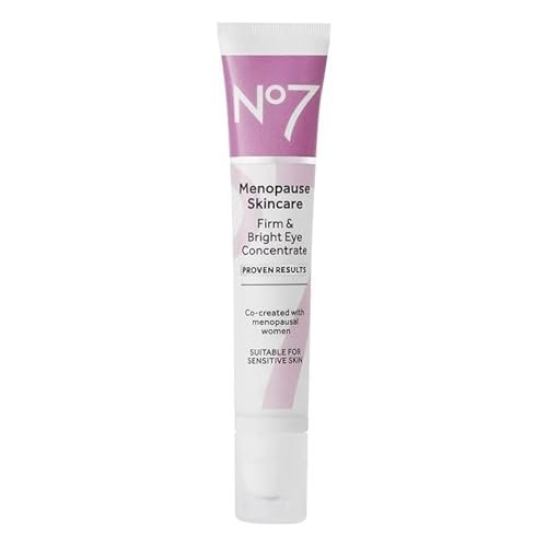 No7 Menopause Skincare Firm & Bright Eye Concentrate – Revitalisierende Augencreme gegen dunkle Ringe, Fältchen & Tränensäcke – Erfrischender Kühlroller für müde Augen (15 ml)