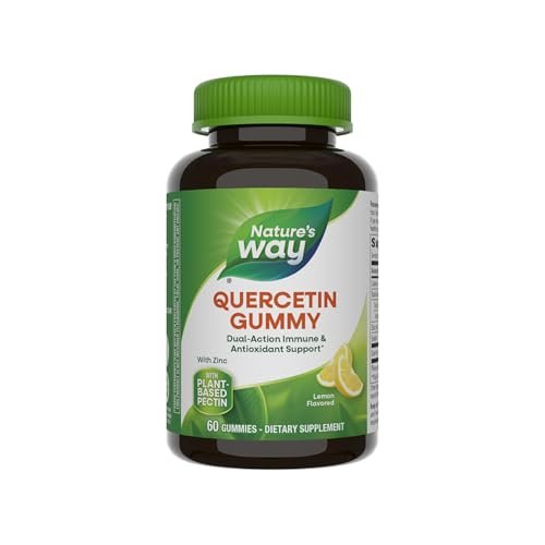Nature's Way Quercetin Gummies mit Zink – Immunabwehr & Antioxidantien, Zitronengeschmack, 60 Gummis (Verpackung kann variieren)