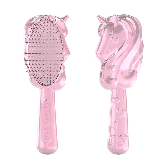 Glimmer Wish Einhorn Haarbürste für Kinder – Sanfte Borsten für müheloses Entwirren – Anti-Frizz & Anti-Statik – Haarbürste für nasses und trockenes Haar, Haarbürste für Mädchen und Frauen
