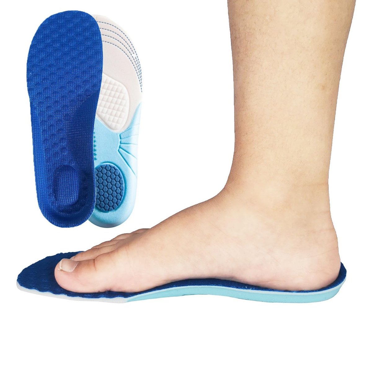 Memory-Foam-Einlegesohlen für Kinder – Fußgewölbestütze & Komfort, Ersatzeinlagen (L Große Kinder 3-6.5)