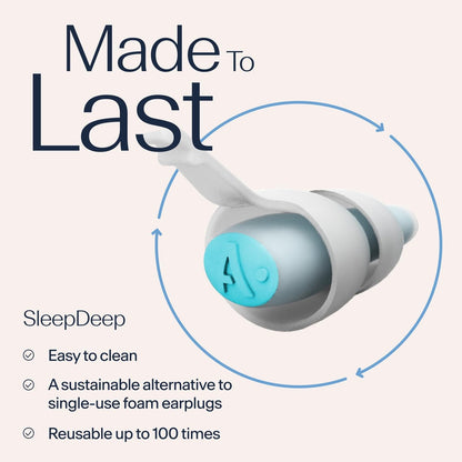 Alpine SleepDeep Mini - Weiche Ohrstöpsel für Schlaf und Konzentration - Neue 3D-ovale Form und geräuschreduzierendes Gel für bessere Dämpfung - 27 dB - Ideal für Seitenschläfer - 1 Paar wiederverwendbar: Größe S