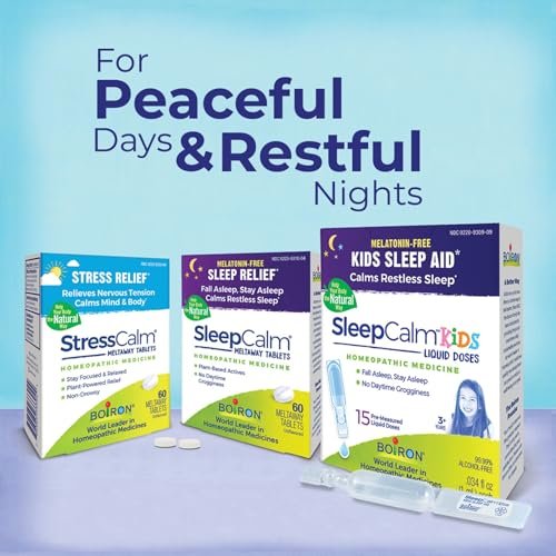 Boiron SleepCalm für unterwegs – Schlafhilfe für tiefen, erholsamen Schlaf – Melatoninfrei und nicht gewöhnungsbildend – 80 Tabletten (2er-Pack)