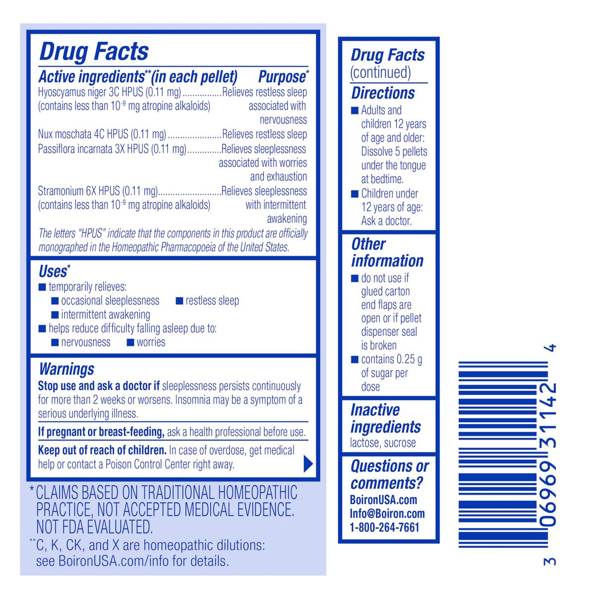Boiron SleepCalm für unterwegs – Schlafhilfe für tiefen, erholsamen Schlaf – Melatoninfrei und nicht gewöhnungsbildend – 80 Tabletten (2er-Pack)