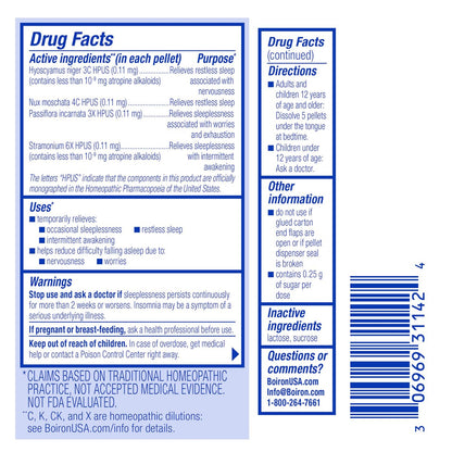 Boiron SleepCalm für unterwegs – Schlafhilfe für tiefen, erholsamen Schlaf – Melatoninfrei und nicht gewöhnungsbildend – 80 Tabletten (2er-Pack)