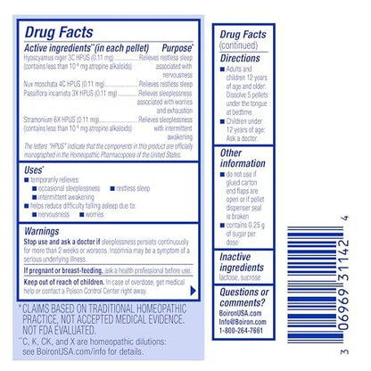 Boiron SleepCalm für unterwegs – Schlafhilfe für tiefen, erholsamen Schlaf – Melatoninfrei und nicht gewöhnungsbildend – 80 Tabletten (2er-Pack)