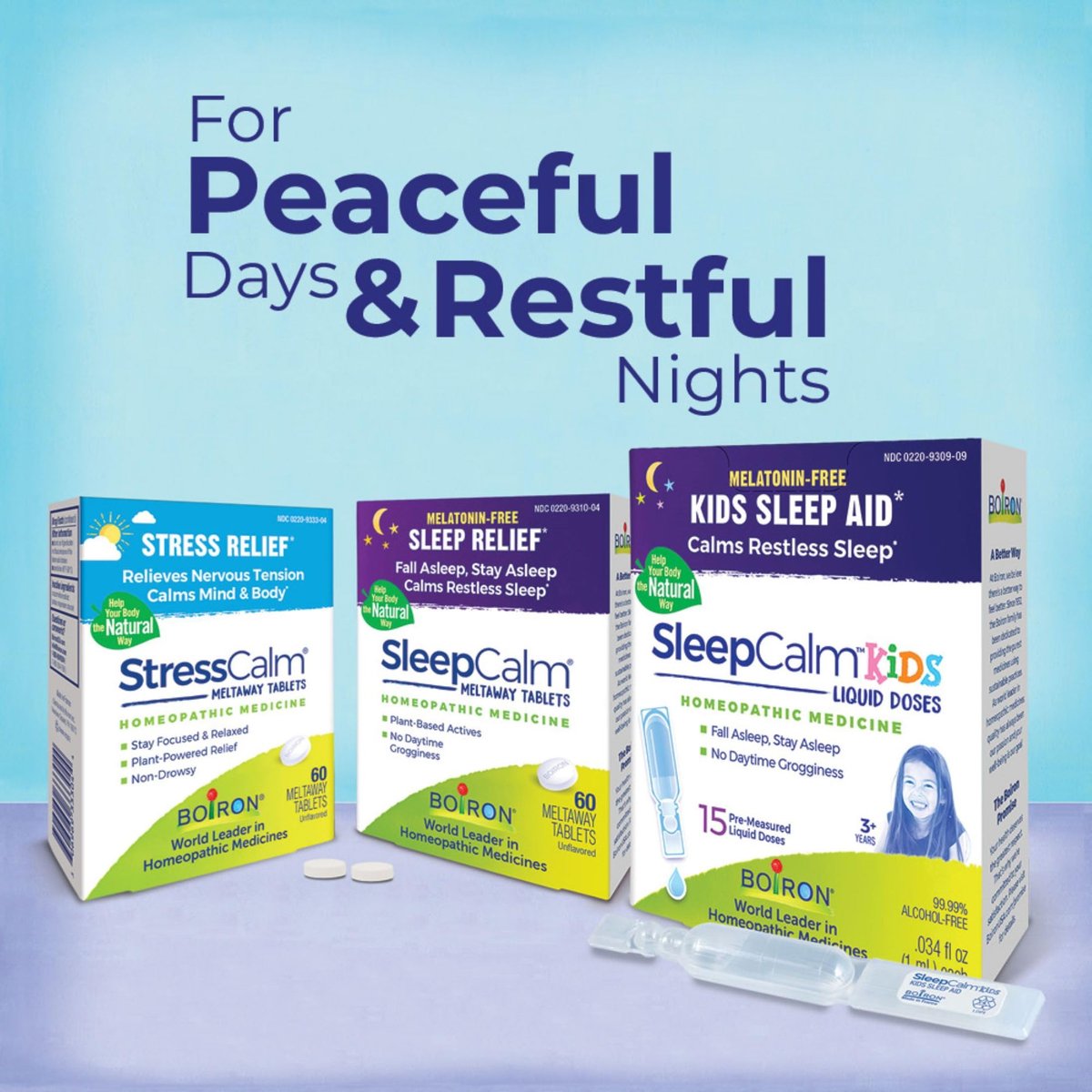 Boiron SleepCalm für unterwegs – Schlafhilfe für tiefen, erholsamen Schlaf – Melatoninfrei und nicht gewöhnungsbildend – 80 Tabletten (2er-Pack)