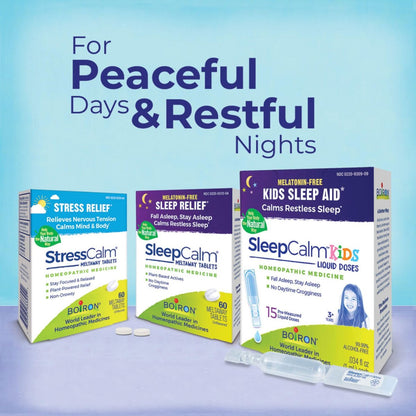 Boiron SleepCalm für unterwegs – Schlafhilfe für tiefen, erholsamen Schlaf – Melatoninfrei und nicht gewöhnungsbildend – 80 Tabletten (2er-Pack)