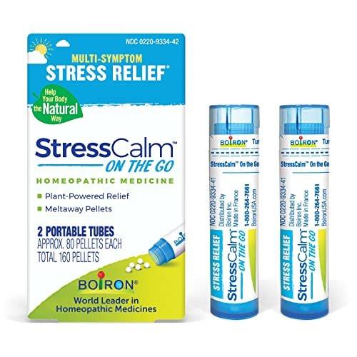 Boiron StressCalm für unterwegs – 2er-Pack (160 Kügelchen) zur Linderung von Stress, Ängstlichkeit, Nervosität, Reizbarkeit und Erschöpfung