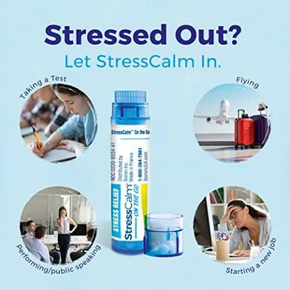 Boiron StressCalm für unterwegs – 2er-Pack (160 Kügelchen) zur Linderung von Stress, Ängstlichkeit, Nervosität, Reizbarkeit und Erschöpfung