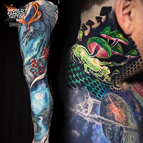 World Famous Tattoo Ink Limitless - Hellrosa 1 oz - Professionelle Tattoo Farbe & Tattoo Zubehör - Hautsichere permanente Tätowierung in kräftigen Farbtönen - Vegan & ungiftig (28 ml)