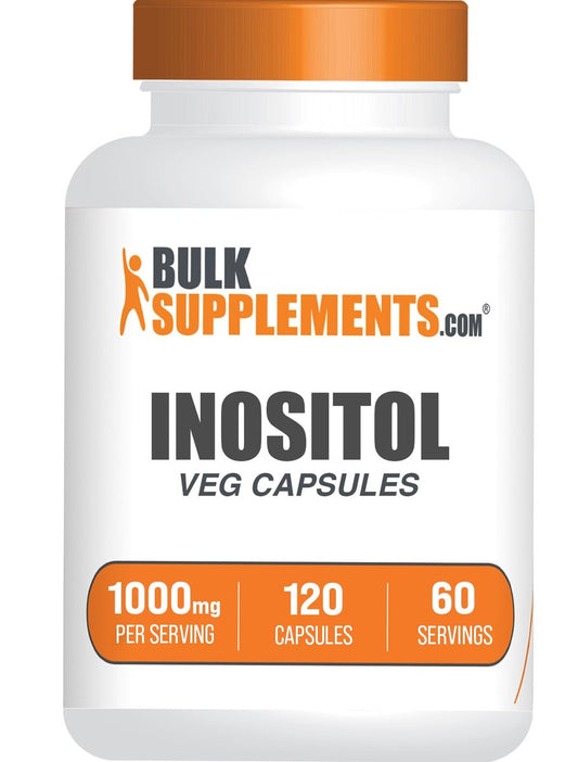 BulkSupplements.com Inositol Kapseln - Vitamin B8, 1000mg Inositol für das allgemeine Wohlbefinden - Glutenfrei, 2 Kapseln pro Portion, 120 Stück (1er Pack)