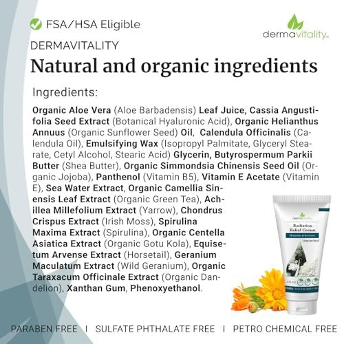 UltimateVitality Strahlungsbrand-Linderungscreme ohne Duft – Calendula-Creme für Strahlungspatienten, natürlich, bio, paraben- und phthalatfrei – 56,7 g