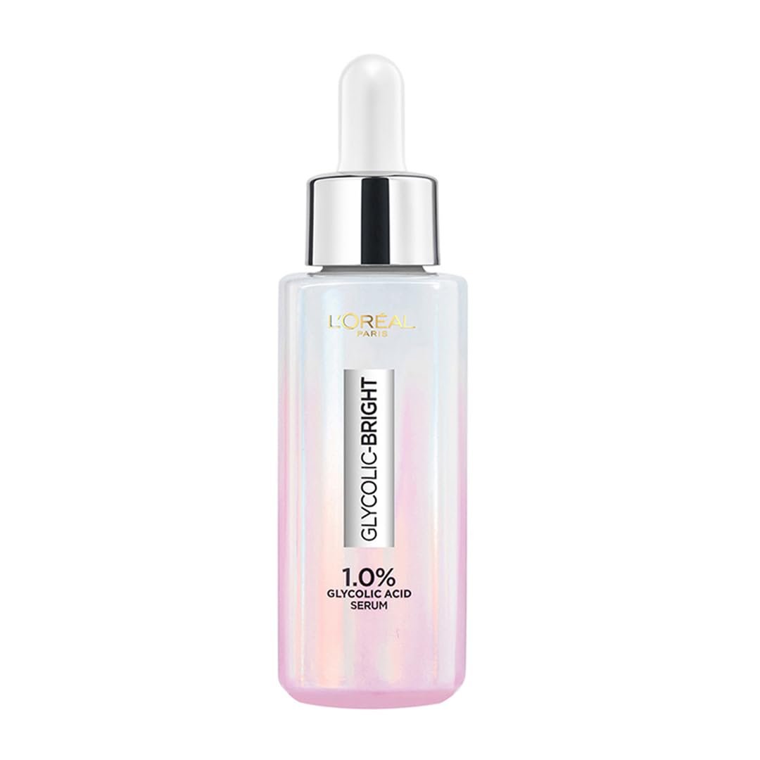 L'Oreal Paris Brightening Serum mit 1% Glykolsäure und 2% Niacinamid – Reduziert sichtbar Pigmentflecken, sorgt für einen ebenmäßigen Teint, 15 ml