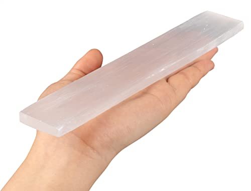 Große Selenit-Aufladeplatte – 7,5 Zoll Selenit-Kristallplatte – Ideal zum Reinigen und Aufladen von Kristallen und Heilsteinen, Reiki, Meditation – Schutzkristalle – Spirituelle Geschenke & Dekoration