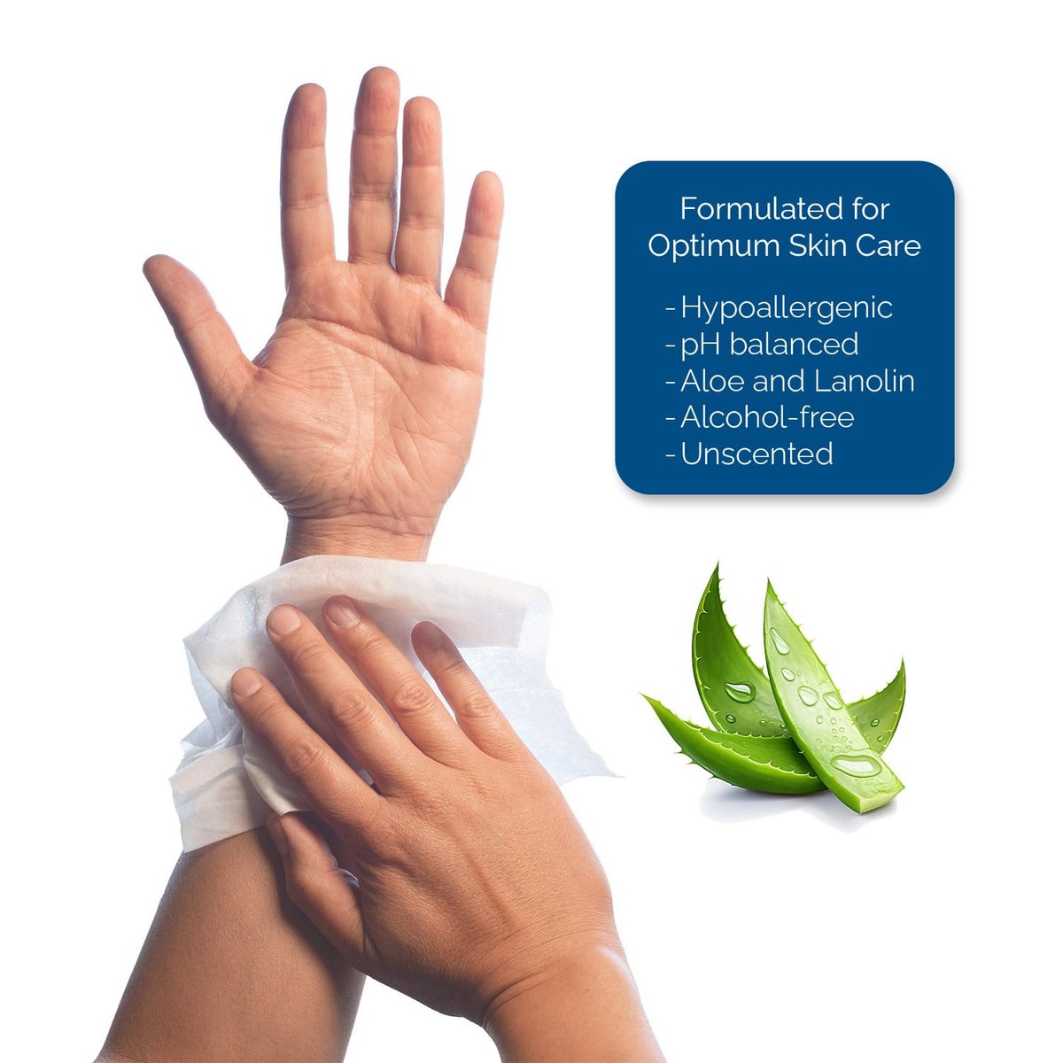 TenderProtect® Original XL Premium Feuchttücher für Erwachsene (50 Stück) – Extragroße 9"x12" Tücher mit Aloe Vera, für Babys & Senioren, Inkontinenz, Hände- und Körperreinigung