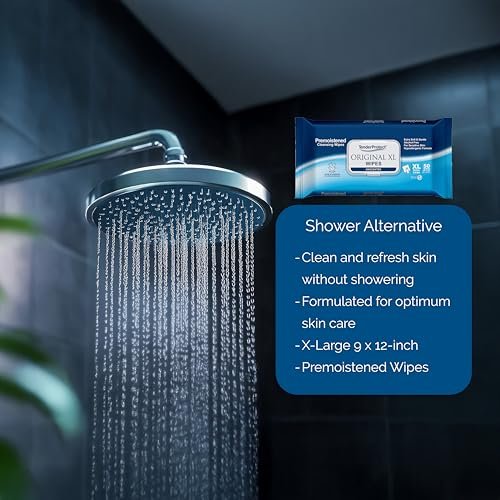 TenderProtect® Original XL Premium Feuchttücher für Erwachsene (50 Stück) – Extragroße 9"x12" Tücher mit Aloe Vera, für Babys & Senioren, Inkontinenz, Hände- und Körperreinigung