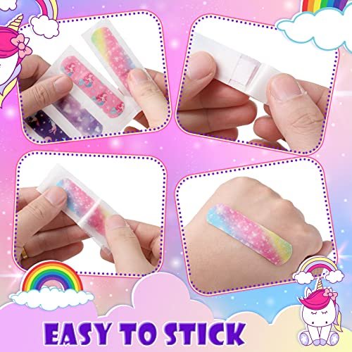 Funtery 8er-Pack bunte Kinder-Pflaster aus Stoff, selbstklebend, flexibel, für Schnitte, Schrammen, Wunden, Verbrennungen, Baby, Kind, Kleinkind, gemusterte Motive