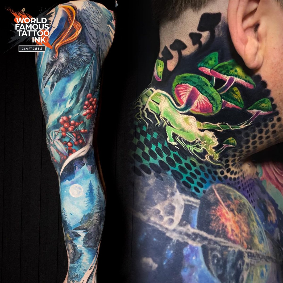 World Famous Tattoo Ink Limitless – Mittelrot 1 – Professionelle Tätowierfarbe & Tattoo-Zubehör – Hautsichere permanente Tätowierung in kräftigen Farbtönen – Vegan & ungiftig (30 ml)