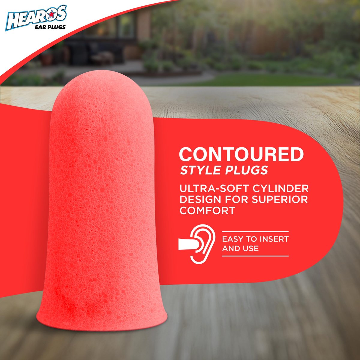 Hearos Radical Protection Schaumstoff-Ohrstöpsel, Gehörschutz, NRR 33, 12 Paar, Orange (5801)