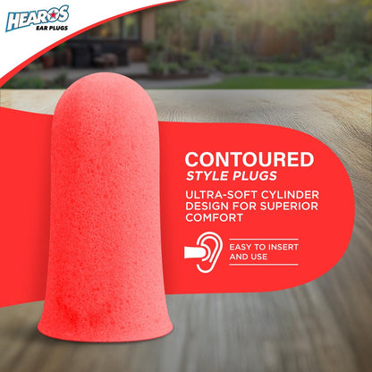 Hearos Radical Protection Schaumstoff-Ohrstöpsel, Gehörschutz, NRR 33, 12 Paar, Orange (5801)