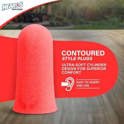 Hearos Radical Protection Schaumstoff-Ohrstöpsel, Gehörschutz, NRR 33, 12 Paar, Orange (5801)