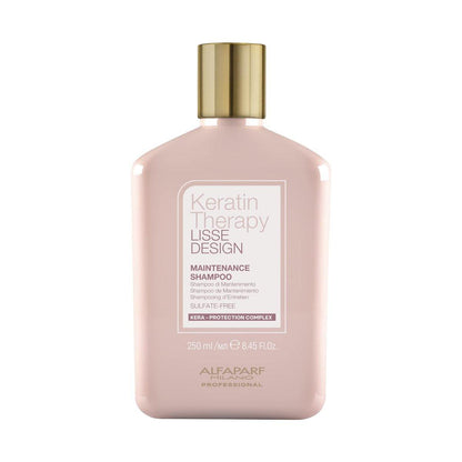 ALFAPARF MILANO Lisse Design Keratin Shampoo für geschädigtes Haar - Anti-Frizz - Verlängert die Wirkung von Brazilian Keratin Therapies - Glättend, pflegend, feuchtigkeitsspendend mit Kollagen (250 ml)