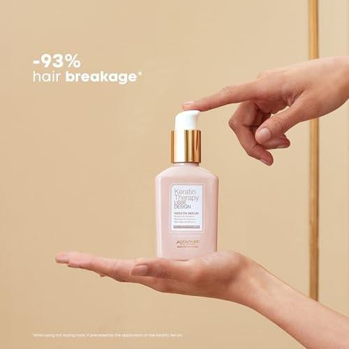 ALFAPARF MILANO Lisse Design Keratin Therapy Haar Serum – Anti-Frizz, Glättend, Hitzeschutz & Pflege für geschädigtes Haar – Leave-In mit Kollagen & Keratin (125 ml)