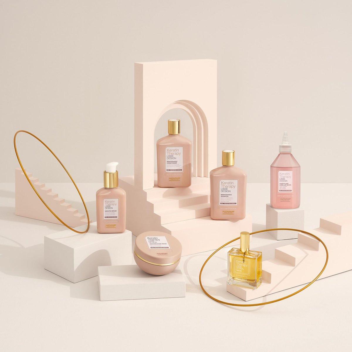 ALFAPARF MILANO Lisse Design Keratin Therapy Haar Serum – Anti-Frizz, Glättend, Hitzeschutz & Pflege für geschädigtes Haar – Leave-In mit Kollagen & Keratin (125 ml)